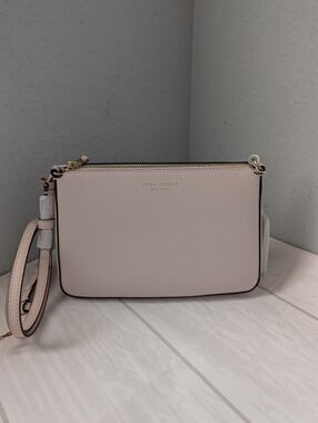 NWT AUTHENTIC TORY BURCH PERRY SMALL SHOULDER LEATHER SHOULDER BAG IN SOFT PINK